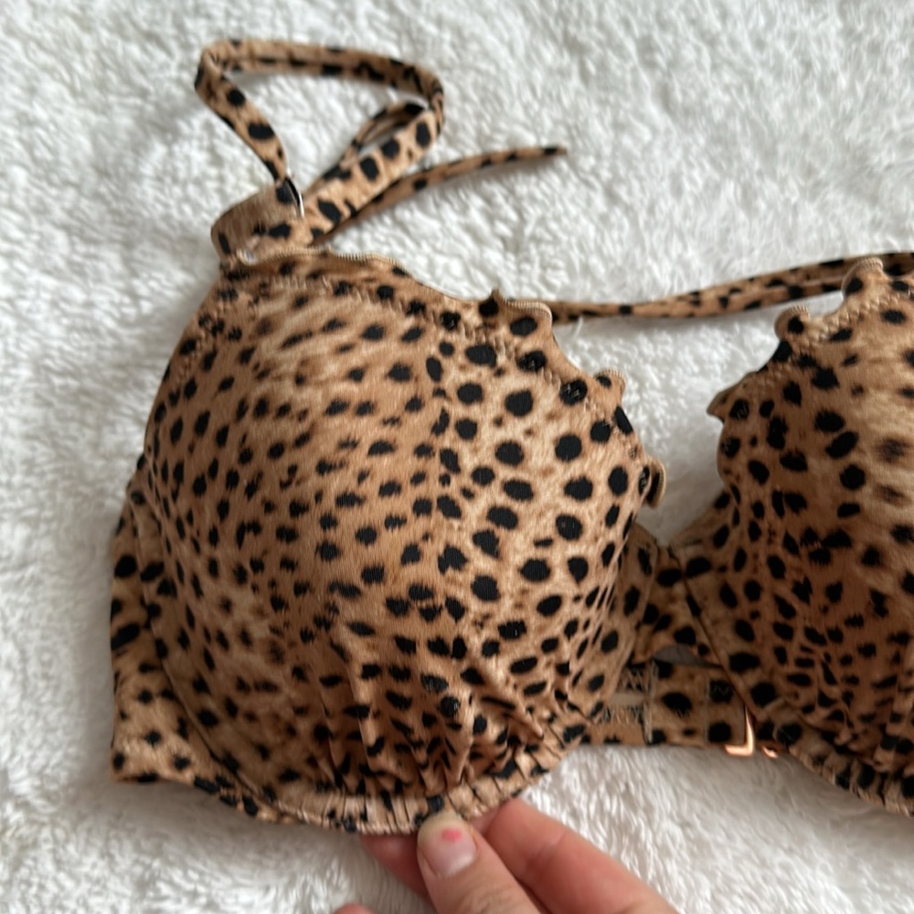 Shade and shore animal print halter swim top 34C - Picture 2 of 4